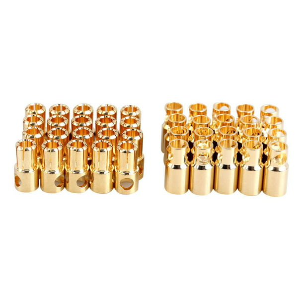 10 sets 3.5mm Gold Bullet Banana Connector Plug f ESC Brushless Motor RC Battery